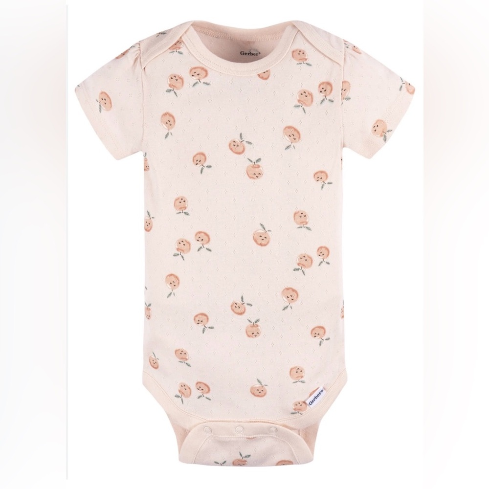 Gerber Peach Patterned Kids Bodysuit